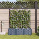 Ghivece pentru grădină Gri 120 x 40 x 142 cm Oțel GartenMobel Dekor
