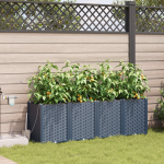 Ghivece pentru grădină Gri 160 x 40 x 52 cm Oțel GartenMobel Dekor