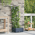 Ghivece pentru grădină Gri 40 x 40 x 126 cm Oțel GartenMobel Dekor