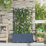 Ghivece pentru grădină Gri 80 x 40 x 142 cm Oțel GartenMobel Dekor