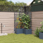 Ghivece pentru grădină Gri 80 x 80 x 142 cm Oțel GartenMobel Dekor