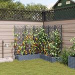 Ghivece pentru grădină Gri deschis 120 x 120 x 126 cm Oțel GartenMobel Dekor