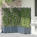Ghivece pentru grădină Gri deschis 120 x 120 x 142 cm Oțel GartenMobel Dekor