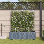 Ghivece pentru grădină Gri deschis 120 x 40 x 142 cm Oțel GartenMobel Dekor