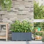 Ghivece pentru grădină Gri deschis 80 x 40 x 37.5 cm Oțel GartenMobel Dekor