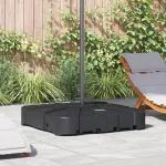 Set bază pentru parasol cantilever 2 pcs Negru 88 x 88 x 19 cm GartenMobel Dekor