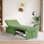 Canapea extensibilă Lysegrønn 67 x 194 x 38 cm Catifea GartenMobel Dekor