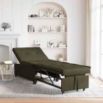 Canapea extensibilă Verde militar 67 x 194 x 38 cm GartenMobel Dekor