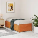 Pat de zi fără saltea, maro ceruit, 80x200 cm, lemn masiv pin GartenMobel Dekor