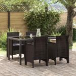 Scaun pentru Grădină 4 pcs Maro Dimensiune: 53 x 49 x 85 cm PP GartenMobel Dekor