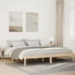 Cadru pat foarte lung fără saltea, 200x210 cm, lemn masiv pin GartenMobel Dekor