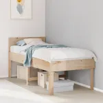 Cadru de pat fără saltea, 75x190 cm, lemn masiv de pin GartenMobel Dekor