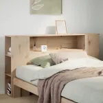 Tăblie de pat cu depozitare, 140 cm, lemn masiv de pin GartenMobel Dekor