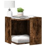 Cutie litieră pisici stejar fumuriu 53x53x51 cm lemn prelucrat GartenMobel Dekor