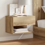 Noptiere de perete, 2 buc., stejar artizanal GartenMobel Dekor