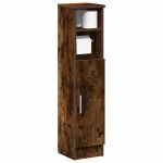 Dulap de baie cu suport role, stejar fumuriu, 20,5x22x90 cm GartenMobel Dekor