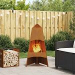Cuptor de foc Maro 50 x 50 x 95 cm Oțel rezistent la intemperii GartenMobel Dekor