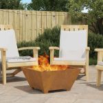 Cuptor de foc Maro 60 x 60 x 30 cm Oțel rezistent la intemperii GartenMobel Dekor