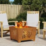 Cuptor de foc Maro 60 x 60 x 40 cm Oțel rezistent la intemperii GartenMobel Dekor