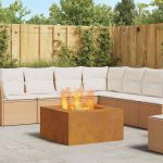 Cuptor de foc Maro 80 x 80 x 40 cm Oțel rezistent la intemperii GartenMobel Dekor