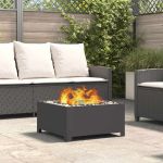Cuptor de foc Negru 60 x 60 x 30 cm Oțel laminat la rece GartenMobel Dekor