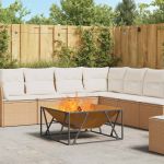 Cuptor de foc Maro 80 x 80 x 40 cm Oțel rezistent la intemperii GartenMobel Dekor