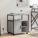 Birou cu Stație de Încărcare sonoma gri 61 x 46 x 67 cm GartenMobel Dekor
