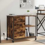Dulap de birou Stejar afumat 76 x 41 x 72 cm Lemn compozit GartenMobel Dekor