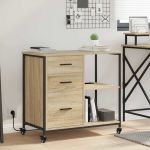 Dulap de birou Stejar sonoma 76 x 41 x 72 cm Lemn compozit GartenMobel Dekor