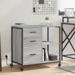 Dulap de birou sonoma gri 76 x 41 x 72 cm Lemn compozit GartenMobel Dekor