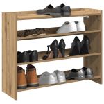 Pantofar, stejar artizanal, 80x25x62 cm lemn prelucrat GartenMobel Dekor
