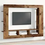 Cabinet TV Pe perete Lemn vechi 152 x 22 x 113 cm Lemn compozit GartenMobel Dekor
