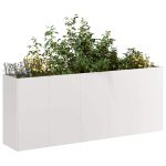 Jardinieră 200x40x80 cm oțel inoxidabil GartenMobel Dekor
