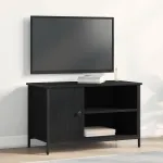 Cabinet TV Stejar negru 80 x 40 x 50 cm Lemn compozit GartenMobel Dekor