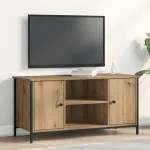 Cabinet TV stejar artizanal 100 x 40 x 50 cm Lemn compozit GartenMobel Dekor