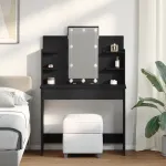 Masă de Machiaj Stejar negru 96 x 40 x 142 cm Lemn compozit GartenMobel Dekor