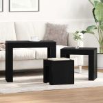 Masa de cuibărit 3 pcs Stejar negru 61 x 30 x 50 cm GartenMobel Dekor