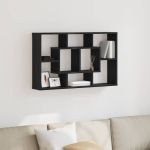 Raft de perete Stejar negru 85 x 16 x 52.5 cm Lemn compozit GartenMobel Dekor