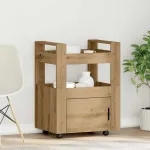 Troler de Bucătărie stejar artizanal 60 x 45 x 80 cm GartenMobel Dekor