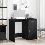 Birou Stejar negru 100 x 50 x 76 cm Lemn compozit GartenMobel Dekor