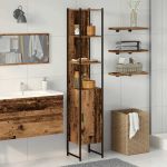 Dulap de Baie Lemn vechi 33 x 33 x 185.5 cm Lemn compozit GartenMobel Dekor