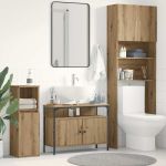 Dulap pentru chiuvetă de baie stejar artizanal 80 x 30 x 60 cm GartenMobel Dekor