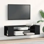 Cabinet TV Negru 100 x 30 x 26.5 cm Lemn compozit GartenMobel Dekor