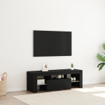 Cabinet TV Negru 120 x 35 x 40 cm Lemn compozit GartenMobel Dekor