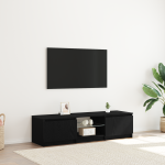 Cabinet TV Negru 140 x 38.5 x 36 cm Lemn compozit GartenMobel Dekor