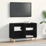Cabinet TV Negru 69.5 x 30 x 50 cm Lemn compozit GartenMobel Dekor