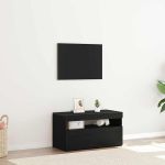 Cabinet TV Negru 75 x 35 x 40 cm Lemn compozit GartenMobel Dekor