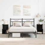 Dulap de noapte 2 pcs Stejar negru 35 x 35 x 55 cm GartenMobel Dekor