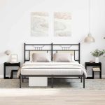 Dulap de noapte 2 pcs Stejar negru 40 x 30 x 40 cm GartenMobel Dekor