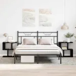 Dulap de noapte 2 pcs Stejar negru 50 x 30 x 51,5 cm GartenMobel Dekor